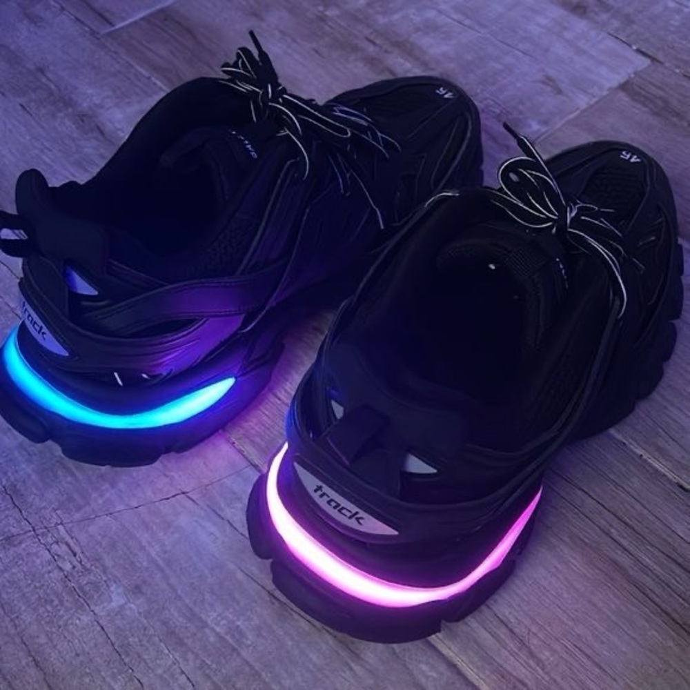Trac Black and Blue LED Sneakers